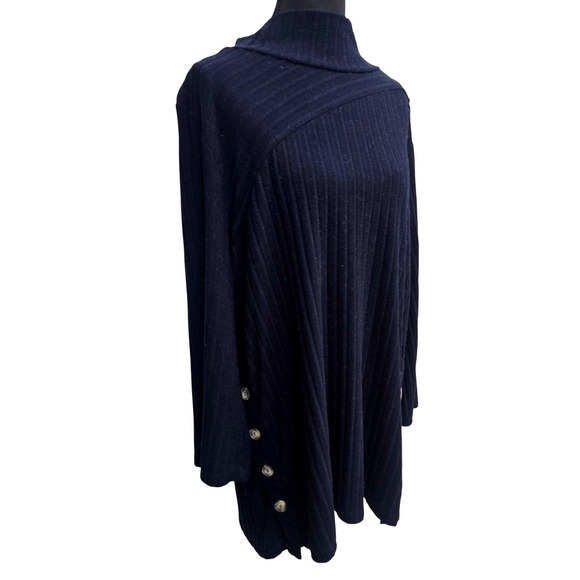 Anthropologie Ribbed Asymmetrical Size L Cozy Chic Minimalist Art School - Picture 6 of 8
